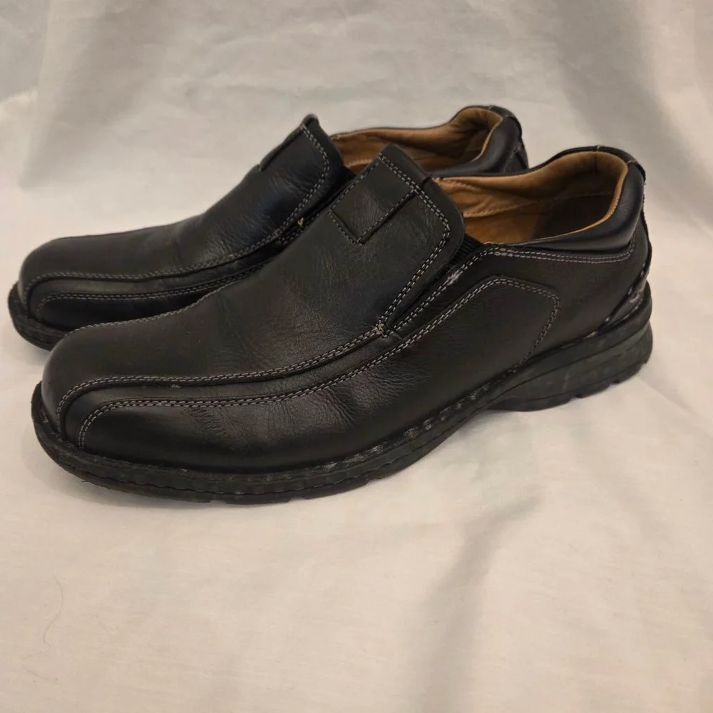 Men's Dockers Black Leather Loafers Size 11
